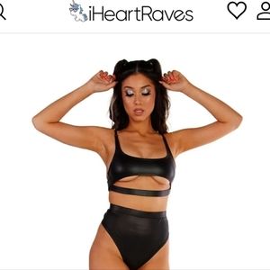iHeartRaves Thong Faux Leather